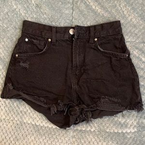 Black Jean Shorts